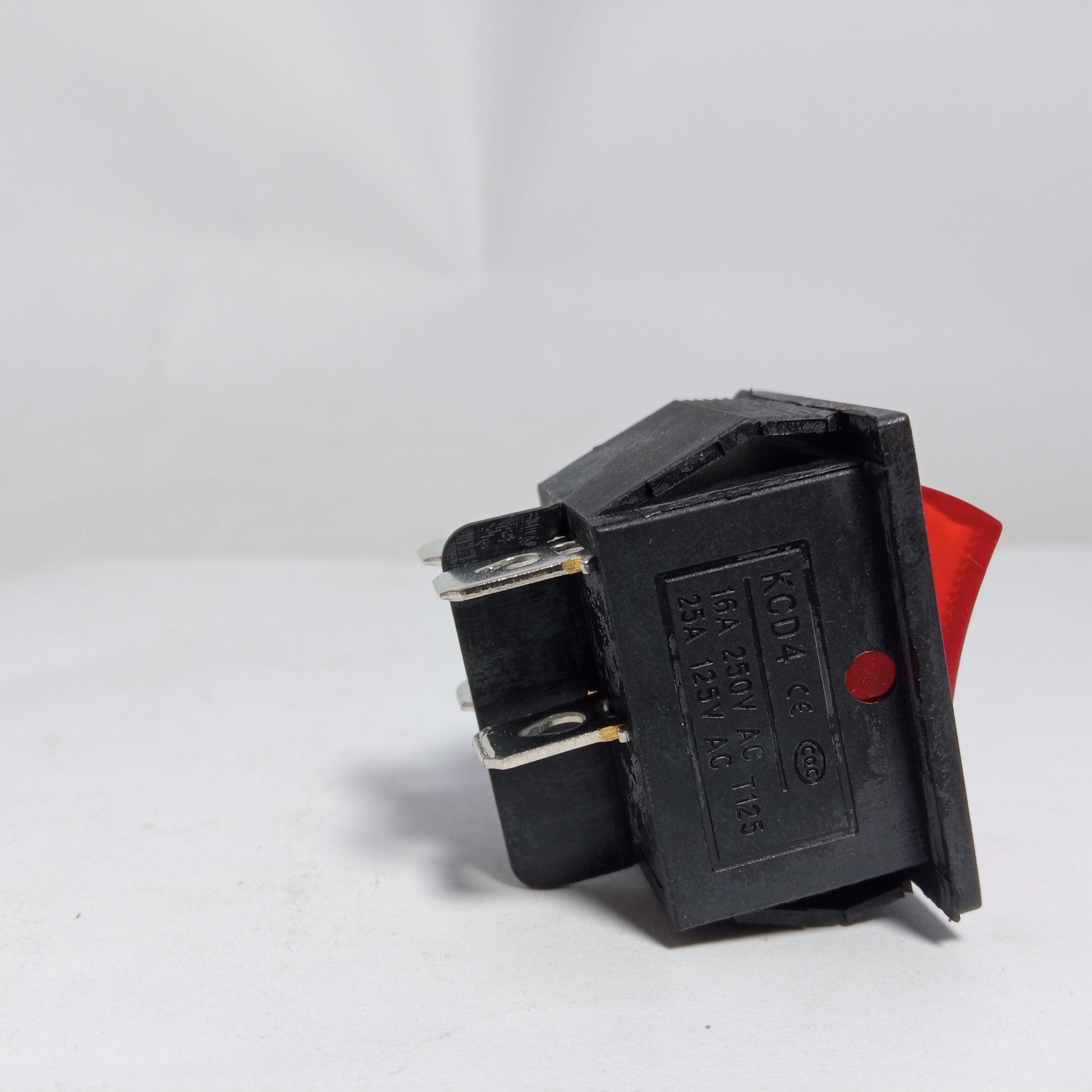 1415_3 Rocker Switch Power Switch I/O 4 Pins With Light 16A 250VAC 15 Pcs Pack in Pakistan - industryparts.pk