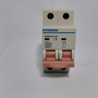 HYUNDAI Miniature Circuit Breaker 2Pole EN60898 415V (HIBD63) - industryparts.pk